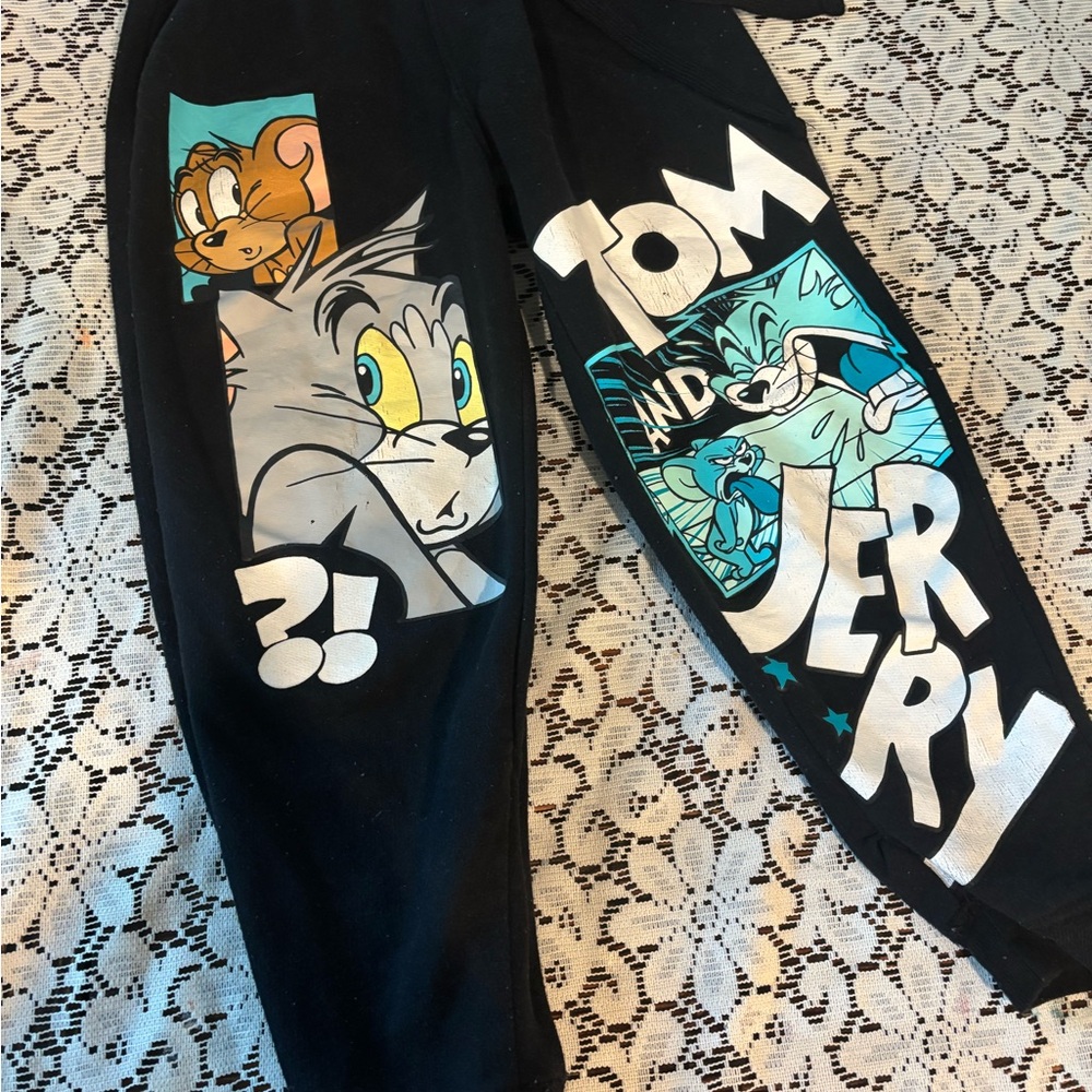 Kids Tom and Jerry Black joggers